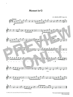Menuet in G von J. S. Bach (Download) 
