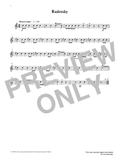 Radetsky from Graded Music for Snare Drum, Book III von Ian Wright (Download) 