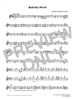 Radetsky March from Graded Music for Tuned Percussion, Book III von Johann Strauss (Vater) (Download) 