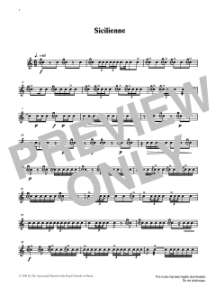 Sicilienne from Graded Music for Snare Drum, Book IV von Ian Wright (Download) 