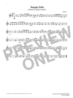 Simple Gifts from Graded Music for Tuned Percussion, Book I von Aaron Copland (Download) 