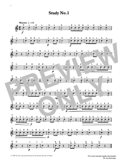 Study No.1 from Graded Music for Snare Drum, Book I von Ian Wright (Download) 