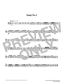 Study No.1 from Graded Music for Timpani, Book I von Ian Wright (Download) 
