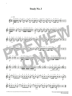 Study No.3 from Graded Music for Snare Drum, Book II von Ian Wright (Download) 