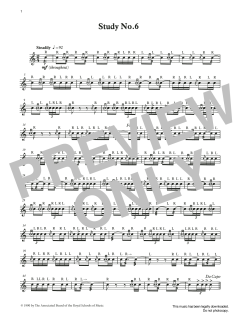 Study No.6 from Graded Music for Snare Drum, Book III von Ian Wright (Download) 