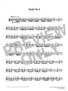 Study No.8 from Graded Music for Snare Drum, Book IV von Ian Wright (Download) 