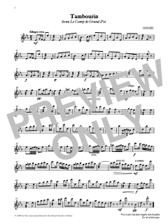 Tambourin from Graded Music for Tuned Percussion, Book III von F. J. Gossec (Download) 