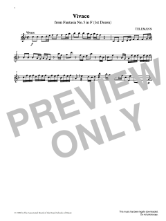 Vivace from Graded Music for Tuned Percussion, Book III von Georg Philipp Telemann (Download) 