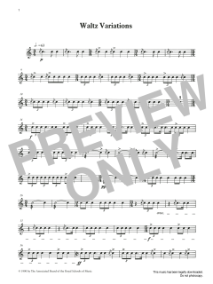 Waltz Variations from Graded Music for Snare Drum, Book III von Ian Wright (Download) 