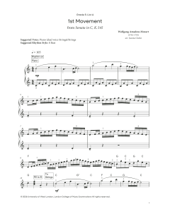 1st Movement from Sonata in C, K.545 von Wolfgang Amadeus Mozart (Download) 