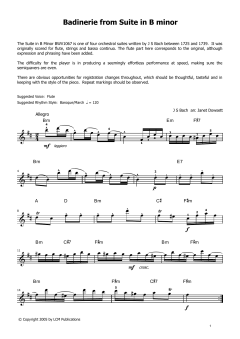 Bardenerie From Suite in B Minor von Johann Sebastian Bach (Download) 