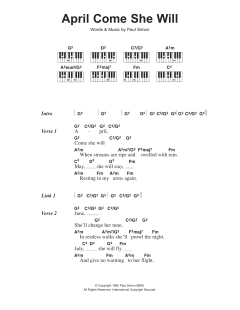 April Come She Will von Simon & Garfunkel (Download) 