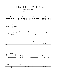 I Just Called To Say I Love You von Stevie Wonder (Download) 