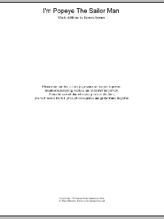 I'm Popeye The Sailor Man von Sammy Lerner (Download) 
