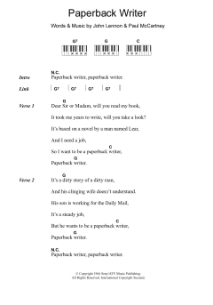 Paperback Writer von The Beatles (Download) 
