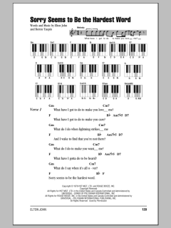 Sorry Seems To Be The Hardest Word von Elton John (Download) 