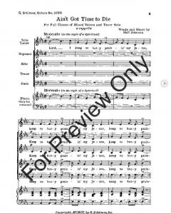 Ain't Got Time To Die (Hall Johnson) 