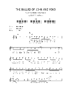 The Ballad Of John And Yoko von The Beatles (Download) 