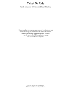 Ticket To Ride von The Beatles (Download) 