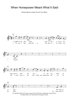 When Horsepower Meant What It Said von Sandi Thom (Download) 