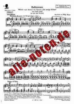 Ballsirenen von Franz Lehár 