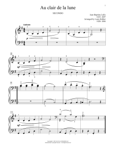 Au Clair De La Lune von Jean Baptiste Lully (Download) 