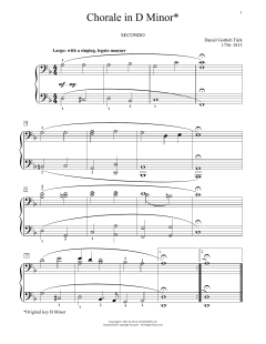 Chorale In D Minor von Daniel Turk (Download) 