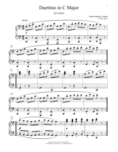 Duettino In C Major von Johann Baptist Vanhal (Download) 