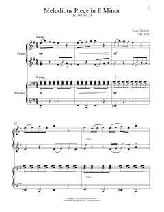 Melodious Piece In E Minor, Op. 149, No. 28 von Anton Diabelli (Download) 
