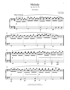 Melody, Op. 824, No. 20 von Carl Czerny (Download) 