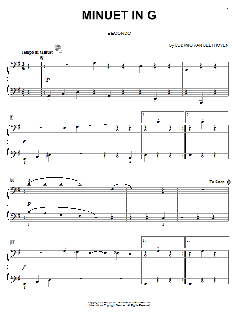 Minuet In G Major von Ludwig van Beethoven (Download) 