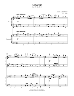 Sonatina, Op. 45, No. 2 von Johann Anton André (Download) 