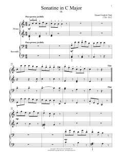 Sonatine In C Major von Daniel Gottlob Türk (Download) 