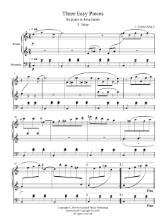 Three Easy Pieces for piano in three hands 2. Valse von Igor Strawinsky (Download) 