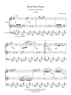 Three Easy Pieces for piano in three hands 3. Polka von Igor Strawinsky (Download) 