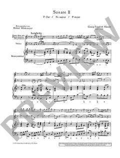 2 Sonaten: Nr. 2 F-Dur op. 2/4 HWV 389 von Georg Friedrich Händel 