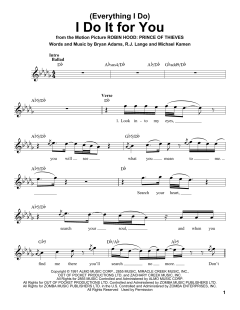 (Everything I Do) I Do It For You von Bryan Adams (Download) 