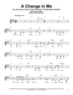 A Change In Me von Alan Menken (Download) 