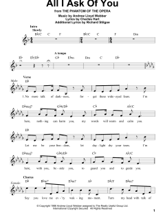 All I Ask Of You von Andrew Lloyd Webber (Download) 