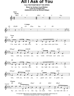 All I Ask Of You von Andrew Lloyd Webber (Download) 