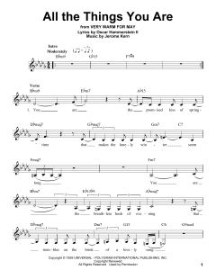 All The Things You Are von Jerome Kern (Download) 