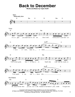 Back To December von Taylor Swift (Download) 