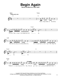 Begin Again von Taylor Swift (Download) 
