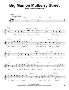 Big Man On Mulberry Street von Billy Joel (Download) 