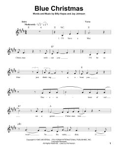 Blue Christmas von Elvis Presley (Download) 