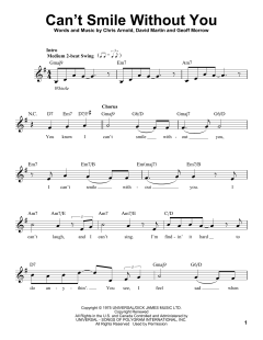 Can't Smile Without You von Barry Manilow (Download) 