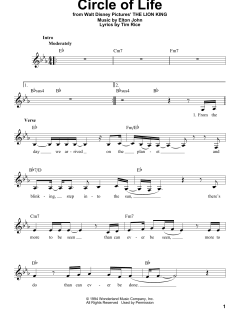 Circle Of Life von Elton John (Download) 