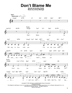 Don't Blame Me von Jimmy McHugh (Download) 