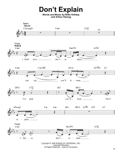 Don't Explain von Billie Holiday (Download) 