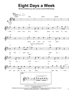 Eight Days A Week von The Beatles (Download) 